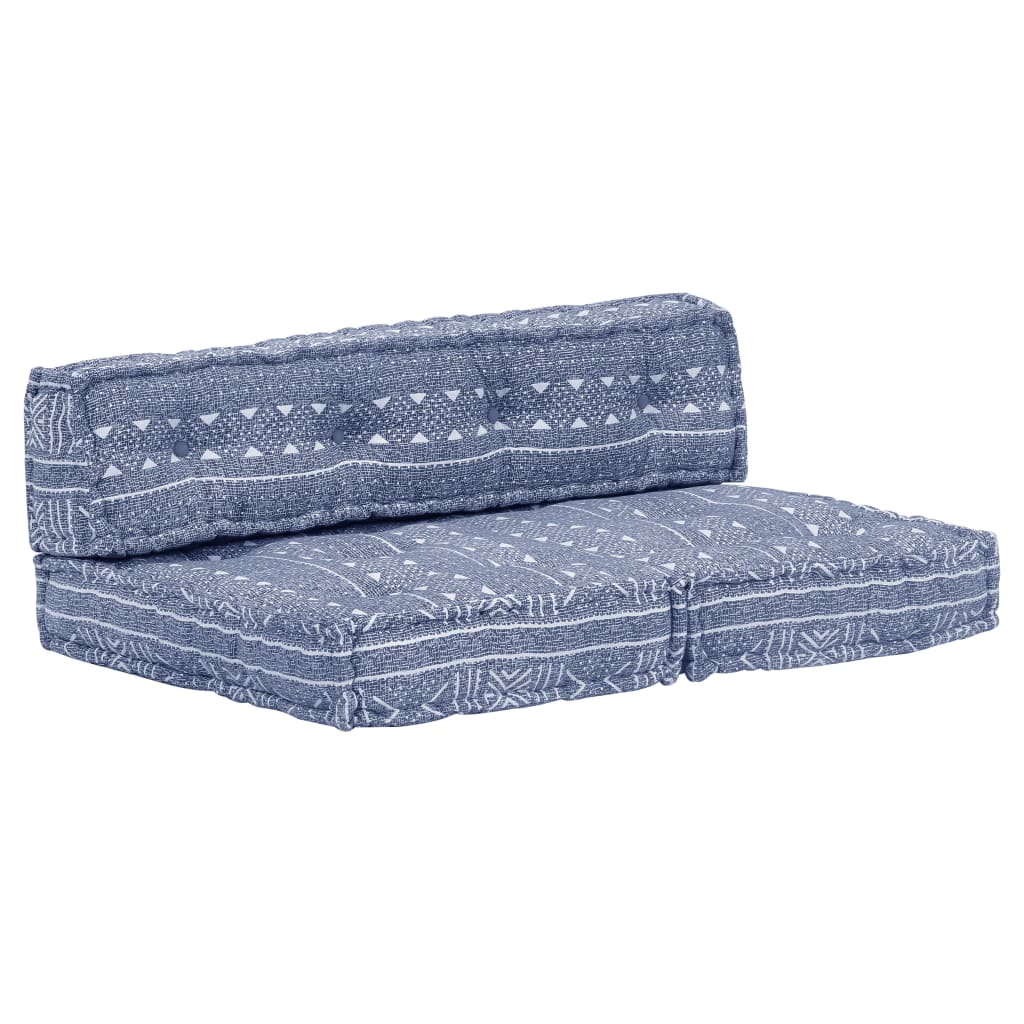 vidaXL Pouf Indigo Tissu