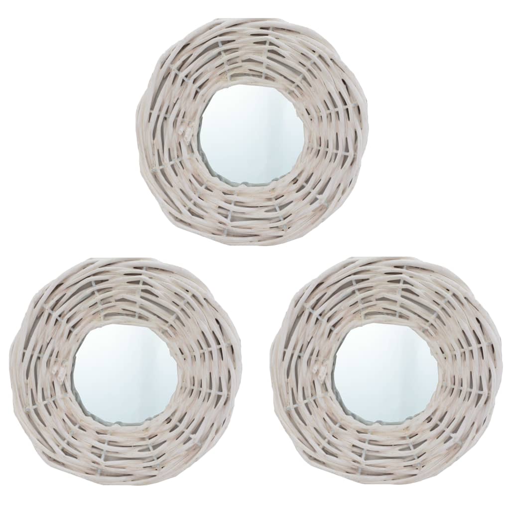 vidaXL Miroirs 3 pcs Blanc...