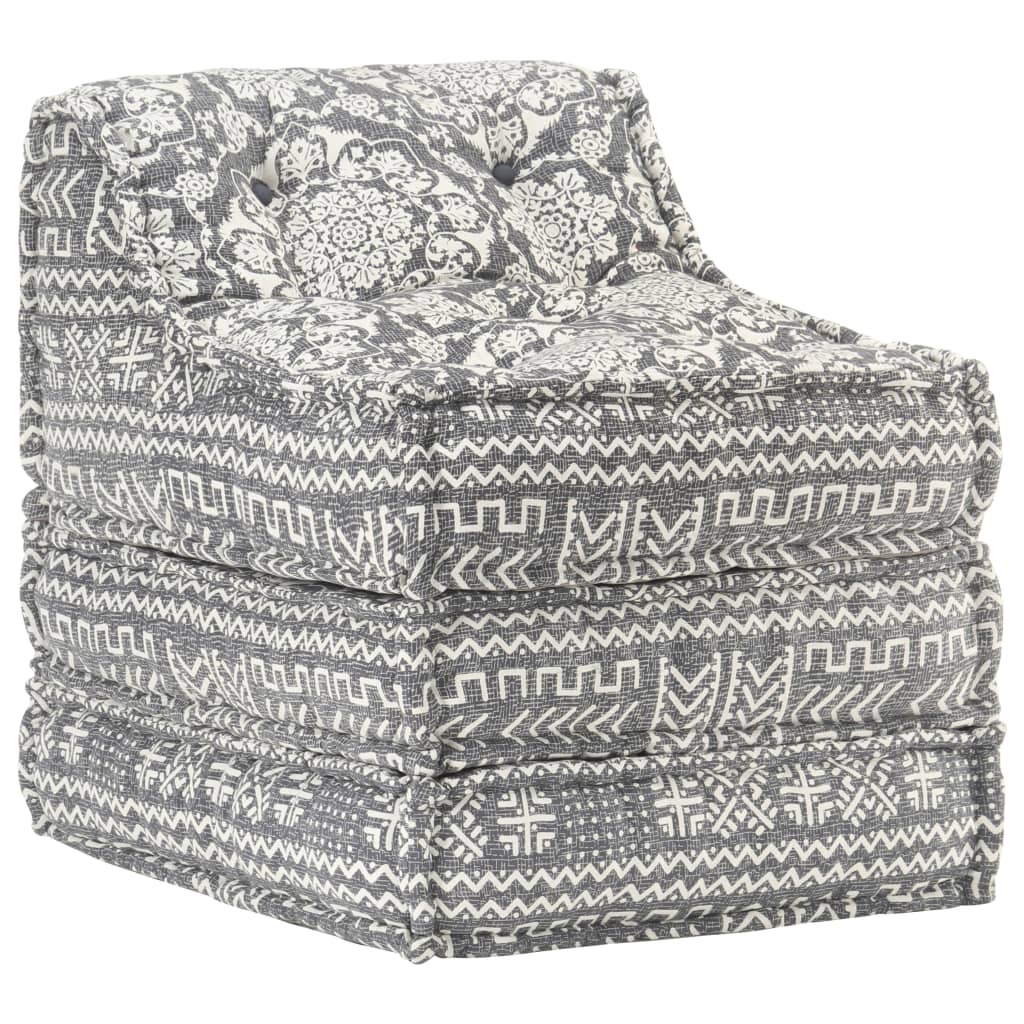 vidaXL Pouf modulaire Gris...